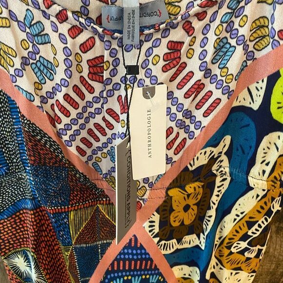 Anthropologie Conditions Apply Sz L NWT Blue Chloe Maxi Slip Dress - Picture 11 of 15